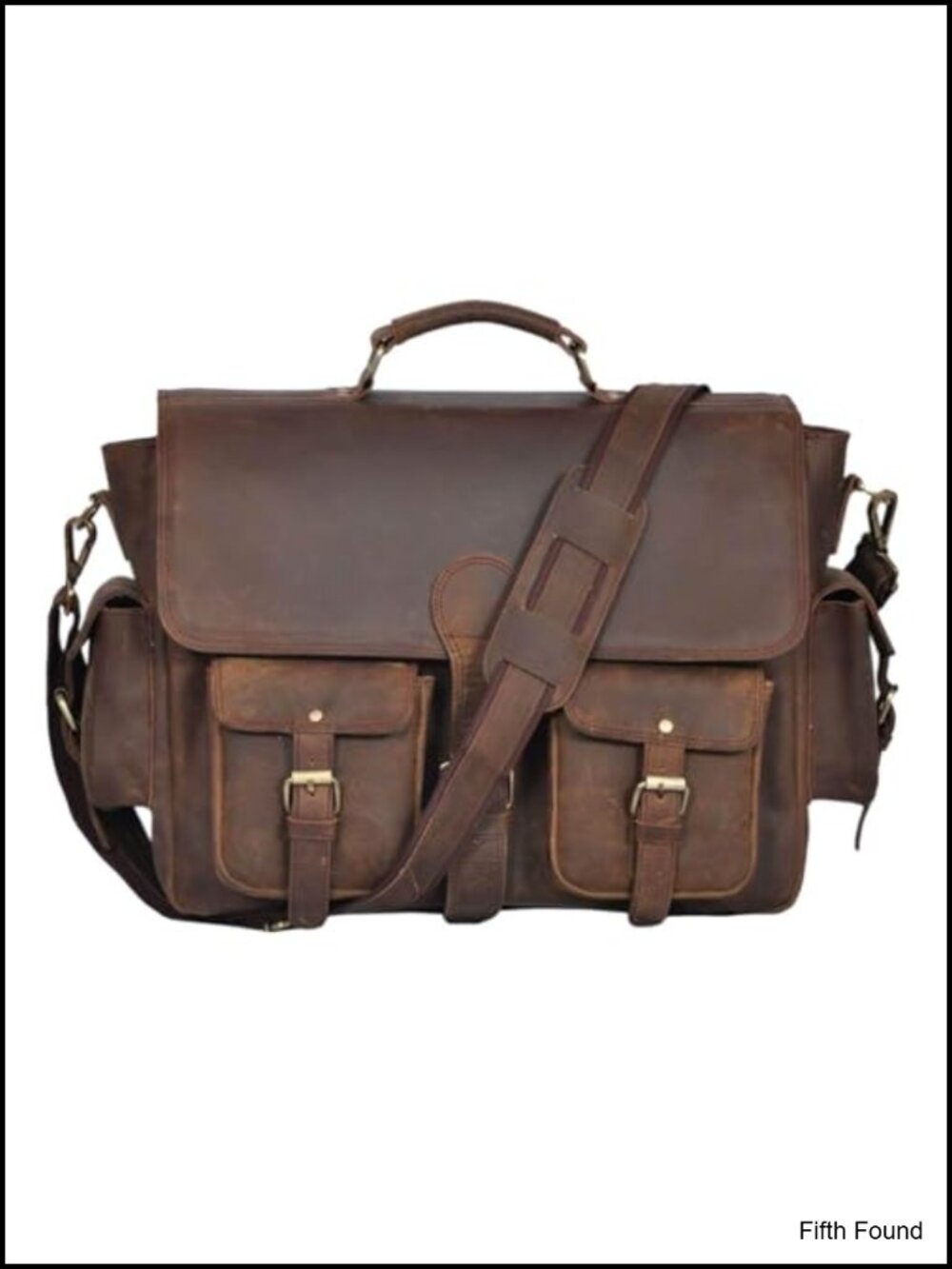Buffalo Leather 16 Inch Laptop Messenger Bag Briefcase